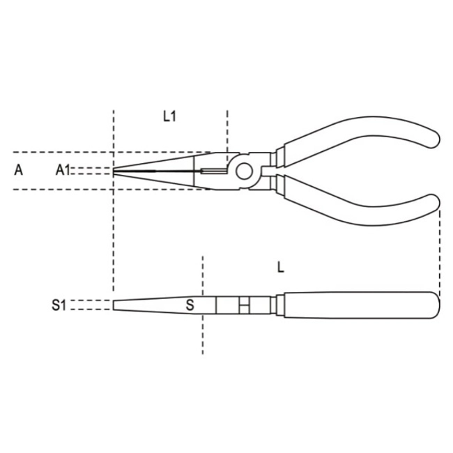 Vendita online Pinze a becchi mezzotondi 160 MM. art.1166